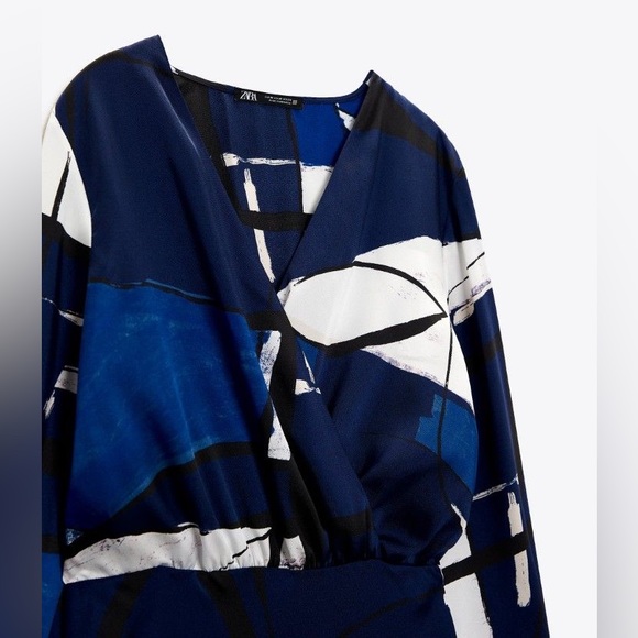 NWT Zara midi printed dress - Picture 3 of 6